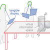 Spatially Aware Tangible Display Interaction in a Tabletop Environment