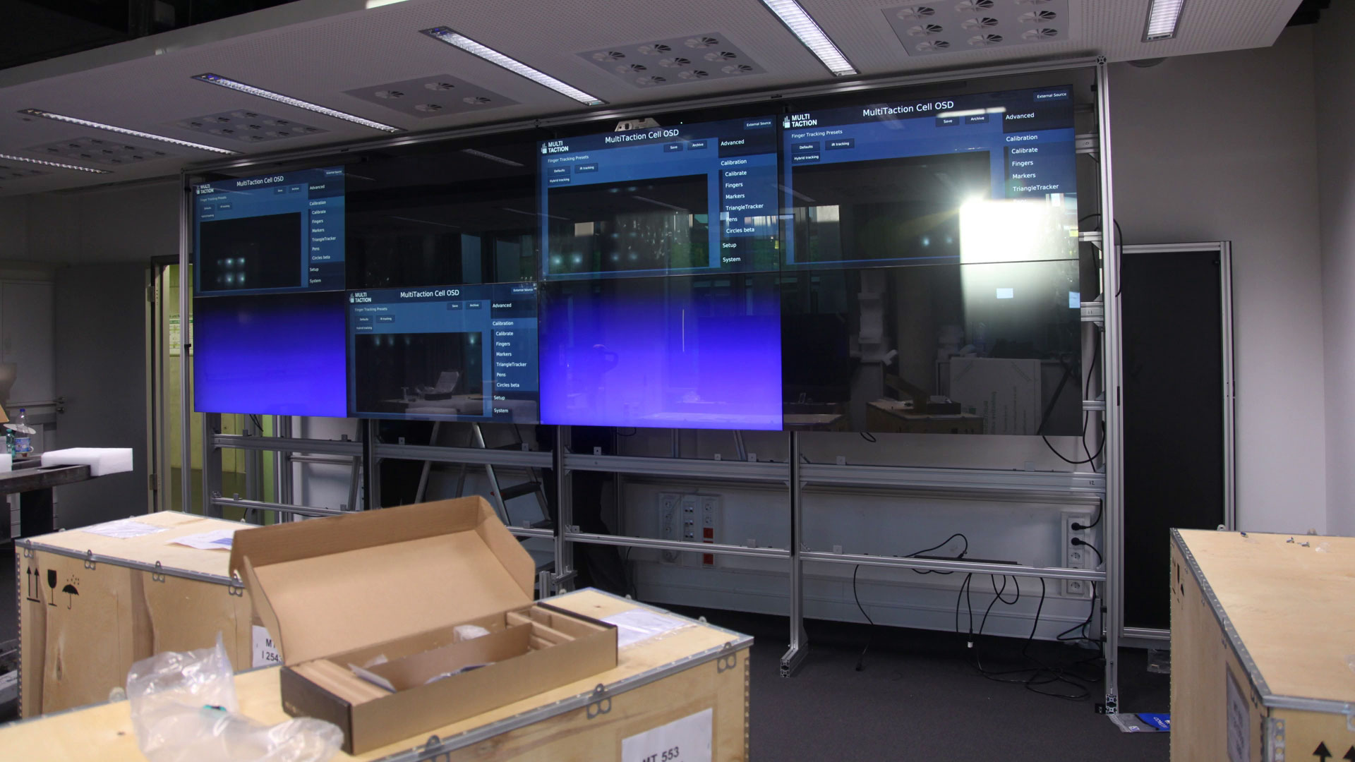 Previewing the full video of the construction of our high-resolution interactive display wall.